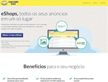 Tablet Screenshot of eshops.mercadolivre.com.br